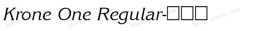 Krone One Regular字体转换